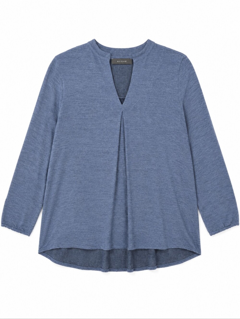 Neirami Women's Lightweight Viscose‎ Split-Neck Blouse Size XS Coastal Lagenlook